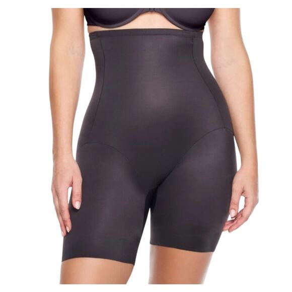 Cupid Womens Black Firm High Waisted Thigh Slimmer Size Medium - Picture 1 of 5